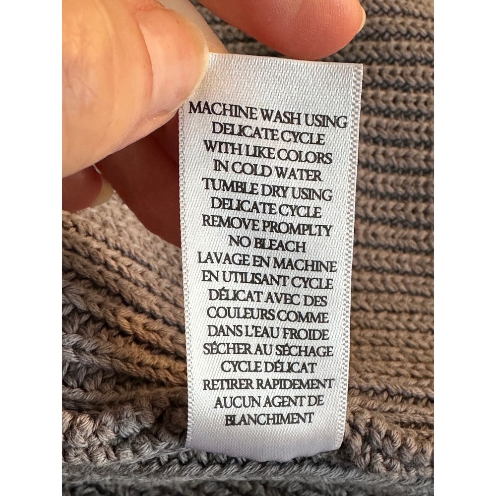 Frank & Eileen Mendocito Classic Pullover Sweater M Grey Cotton Boxy Crew Neck - Picture 8 of 8